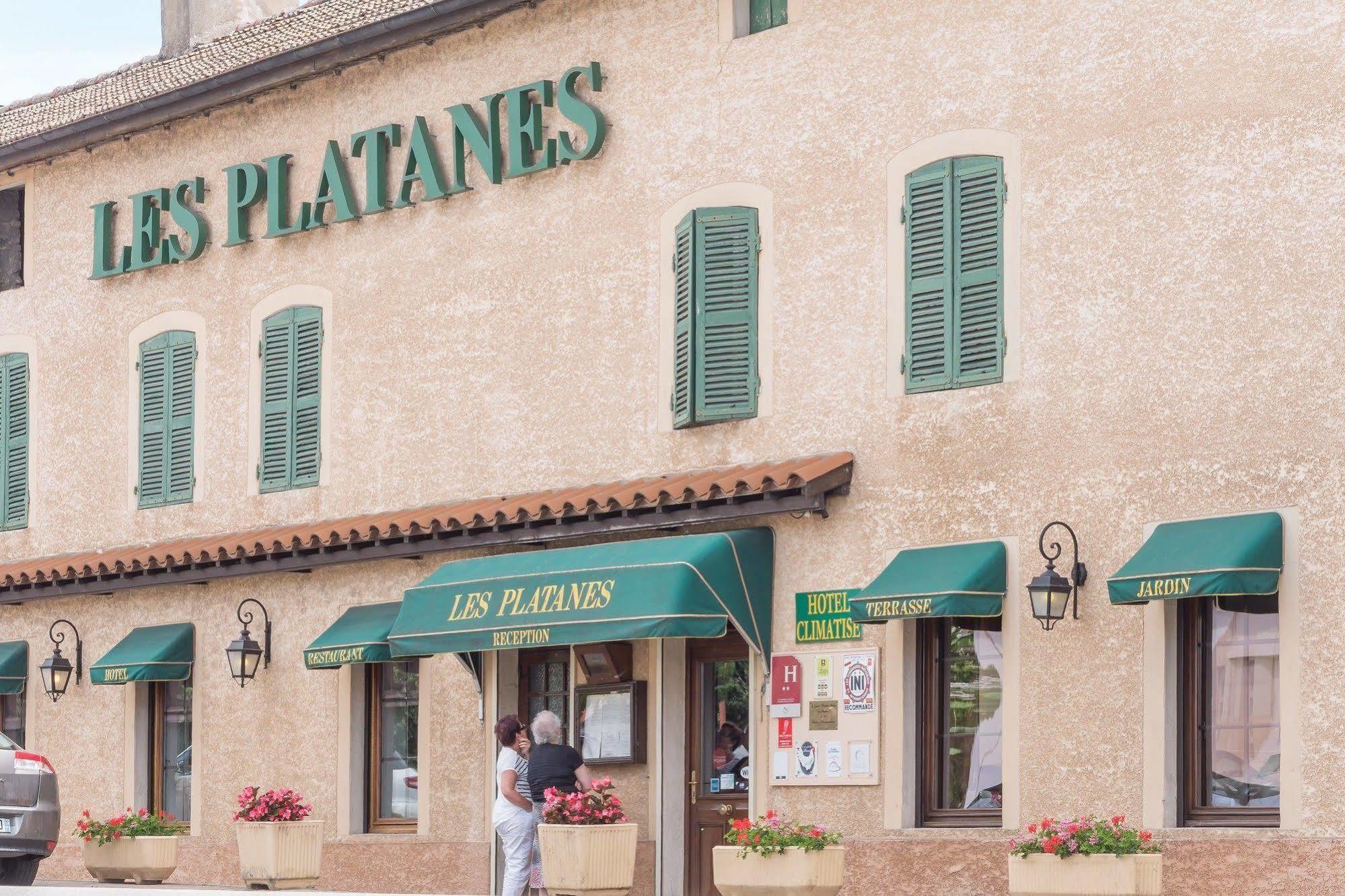 Logis Hotel Les Platanes Reyssouze Exterior foto